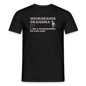 Définition de la grand-mère braque de Weimar - T-shirt homme - noir - Devant - AI Model Male 178 light (178cm)