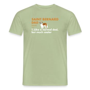 Définition de Saint Bernard Dad - T-shirt homme - vert sauge - Devant - AI Model Male 178 light (178cm)