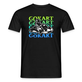 Go-Kart Rennen Gokart Herren Jungen Kartfahrer - Männer T-Shirt - Schwarz - Vorne - AI Model Male 178 light (178cm)