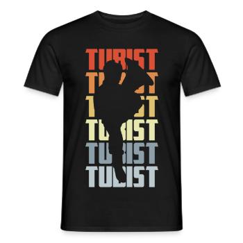 Tuba Players - Men's T-Shirt - black - Front - AI Model Male 178 light (178cm)