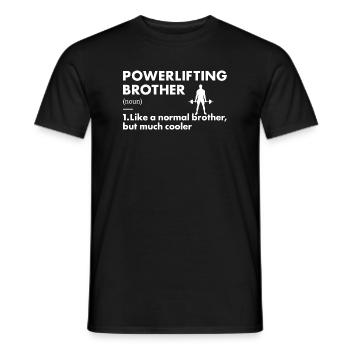 Sport Brother Powerlifting - Men's T-Shirt - black - Front - AI Model Male 178 light (178cm)