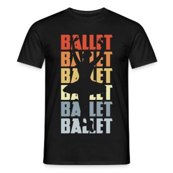 Vintage Ballet - Men's T-Shirt - black - Front - AI Model Male 178 light (178cm)