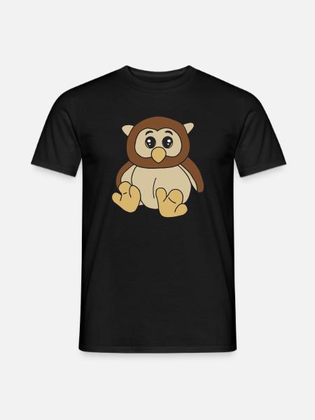 Kleine süße Eule - Männer T-Shirt - Schwarz