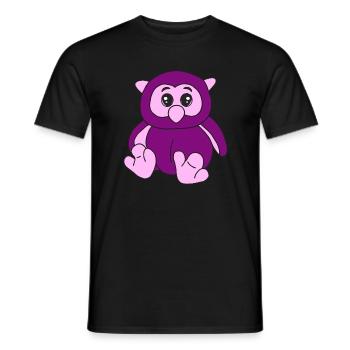 Süße lila Eule - Männer T-Shirt - Schwarz - Vorne - AI Model Male 178 light (178cm)