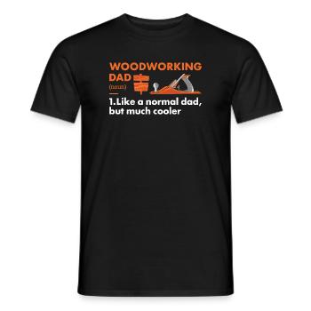 Définition du père menuisier Travail du bois - T-shirt homme - noir - Devant - AI Model Male 178 light (178cm)