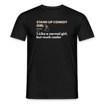 Comedian Girl Definition Stand Up Comedy - Men's T-Shirt - black - Front - AI Model Male 178 light (178cm)