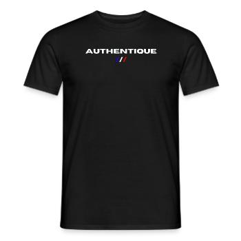 Authentique - T-shirt homme - noir - Devant - AI Model Male 178 light (178cm)