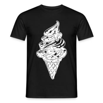 Eis Skizze - Männer T-Shirt - Schwarz - Vorne - AI Model Male 178 light (178cm)