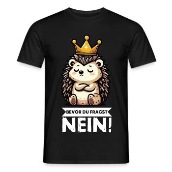 Bevor Du Fragst Igel Igelliebhaber Igelfan Stachel - Männer T-Shirt - Schwarz - Vorne - AI Model Male 178 light (178cm)