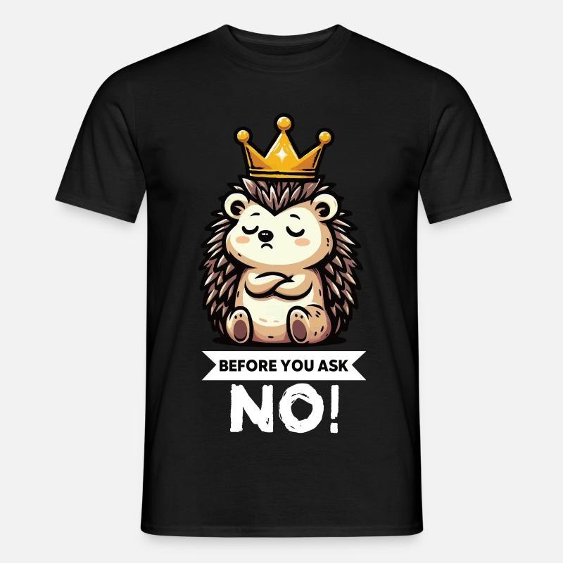 Avant de demander hérisson amoureux hérisson dard hérisson - T-shirt homme - noir