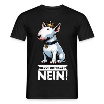 Bevor Du Fragst Miniatur Bullterrier Bully Bullys - Männer T-Shirt - Schwarz - Vorne - AI Model Male 178 light (178cm)