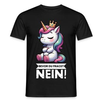 Avant que vous ne demandiez, pas de licorne licornes fan de licorne - T-shirt homme - noir - Devant - AI Model Male 178 light (178cm)