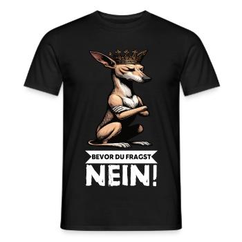 Before you ask No Podenco Podencos Podencos Podencohund - Men's T-Shirt - black - Front - AI Model Male 178 light (178cm)