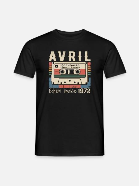 avril 1972 April 1972 - T-shirt homme - noir