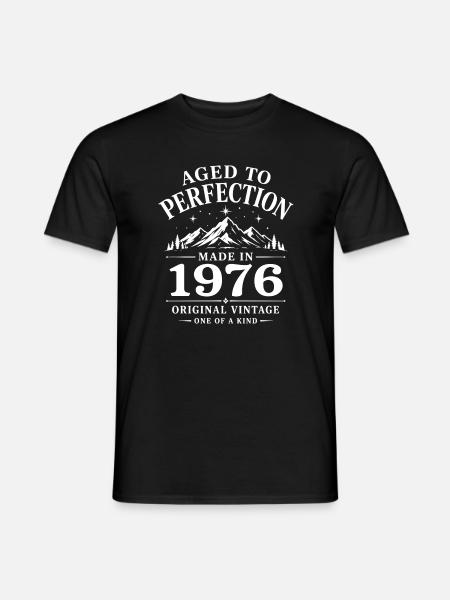 1976 Jubiläum 50 Jahre Retro Vintage 1976 - Männer T-Shirt - Schwarz