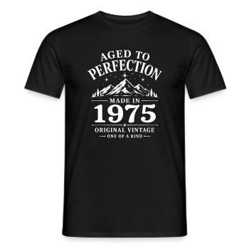 1975 Jubiläum 51 Jahre Retro Vintage 1975 - Männer T-Shirt - Schwarz - Vorne - AI Model Male 178 light (178cm)