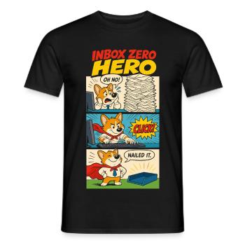 Inbox Zero Büroheld - Männer T-Shirt - Schwarz - Vorne - AI Model Male 178 light (178cm)
