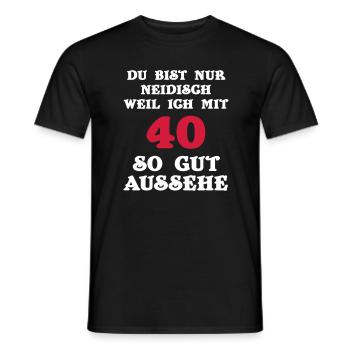 40. Geburtstag - Männer T-Shirt - Schwarz - Vorne - AI Model Male 178 light (178cm)