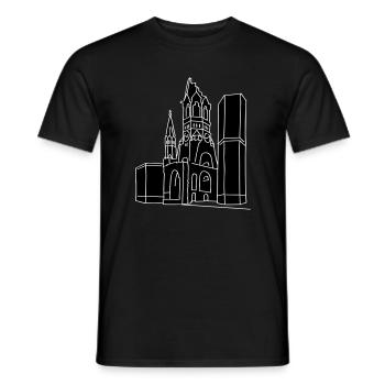 Gedächtniskirche Berlin 2 - Männer T-Shirt - Schwarz - Vorne - AI Model Male 178 light (178cm)