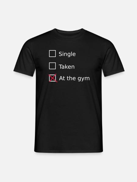 Single Taken At the gym - Mænd T-shirt - sort