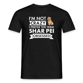 Je préfère le terme Shar Pei Obsédé - T-shirt homme - noir - Devant - AI Model Male 178 light (178cm)