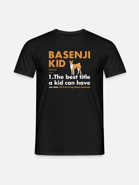 Dog Basenji Kid Definition - Men's T-Shirt - black