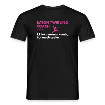 Baton Twirler Coach Definition Baton Twirling - Men's T-Shirt - black - Front - AI Model Male 178 light (178cm)