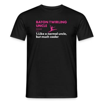 Baton Twirler Uncle Definition Baton Twirling - Men's T-Shirt - black - Front - AI Model Male 178 light (178cm)