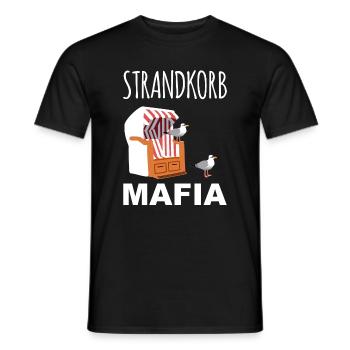 Strandkorb Mafia - Männer T-Shirt - Schwarz - Vorne - AI Model Male 178 light (178cm)
