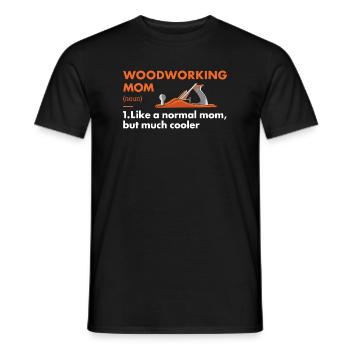 Menuisier Maman Définition Travail du bois - T-shirt homme - noir - Devant - AI Model Male 178 light (178cm)
