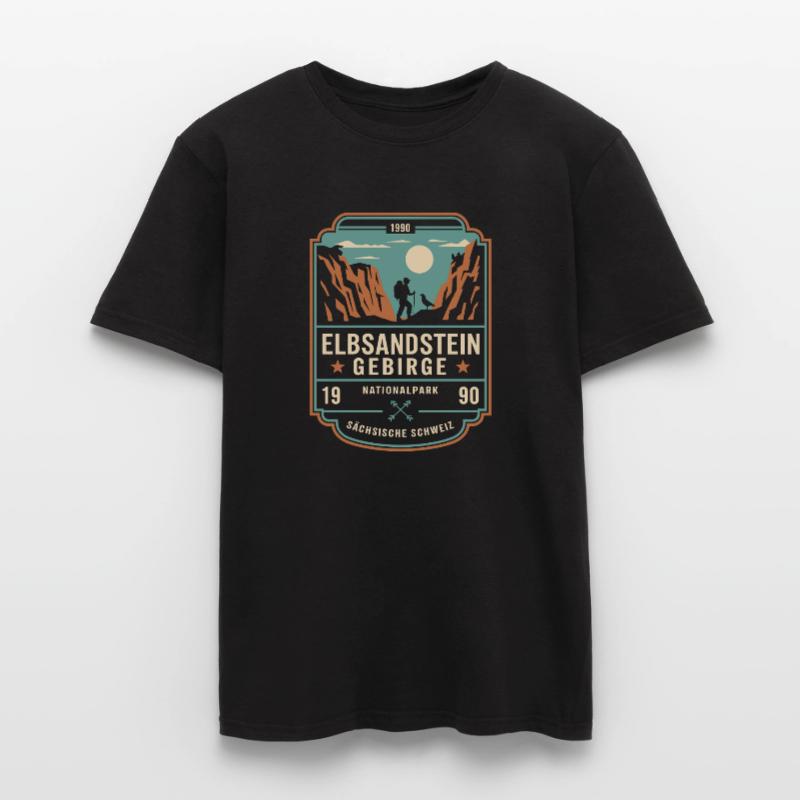 Elbe, Grès, Suisse, Saxe, Randonnée T-shirt homme