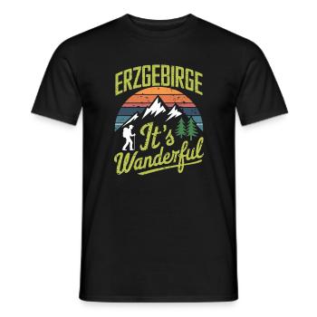 Erzgebirge Sachsen Arzgebirg Schneeberg Glück Auf - T-shirt homme - noir - Devant - AI Model Male 178 light (178cm)