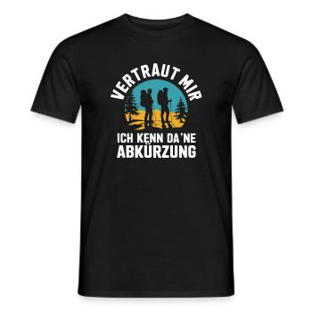 Abkürzung Schlaumeier Wandern lustig Wandertour - Männer T-Shirt - Schwarz - Vorne - AI Model Male 178 light (178cm)