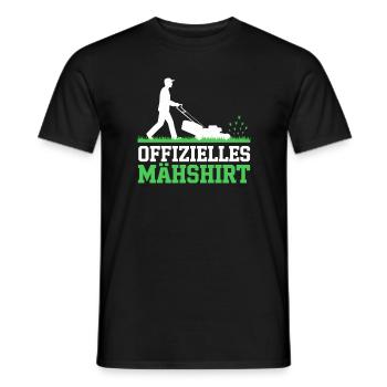 Official Mower Shirt Man Lawn Mower Lawn Grass - Men's T-Shirt - black - Front - AI Model Male 178 light (178cm)