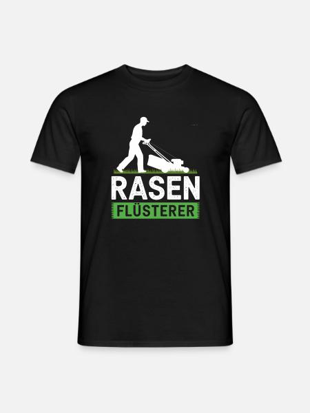 Rasenflüsterer Meister des gepflegten Rasen Wiese - Männer T-Shirt - Schwarz