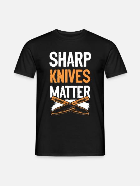 chef cook knife saying - Men's T-Shirt - black