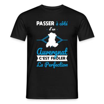 Auvergnat - Frôler la perfection - Auvergne - T-shirt homme - noir - Devant - AI Model Male 178 light (178cm)