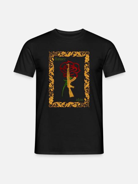flower akm - T-shirt homme - noir
