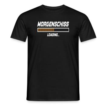 Morgenschiss Loading... - Männer T-Shirt - Schwarz - Vorne - AI Model Male 178 light (178cm)