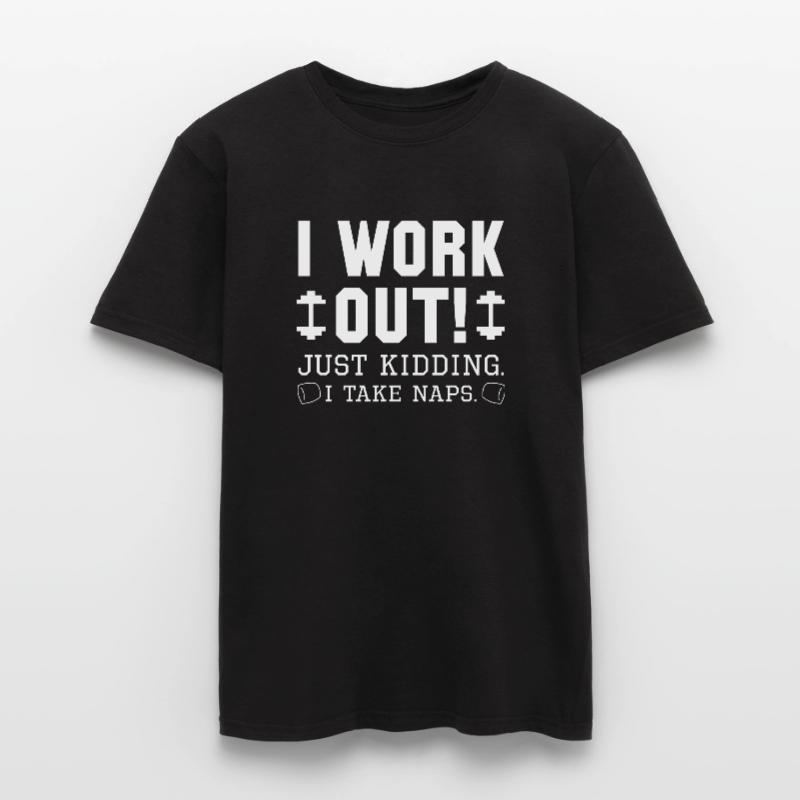 Ich trainiere nur ein Scherz, ich mache ein Nickerchen Männer T-Shirt