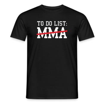 Sport To Do List MMA - Men's T-Shirt - black - Front - AI Model Male 178 light (178cm)