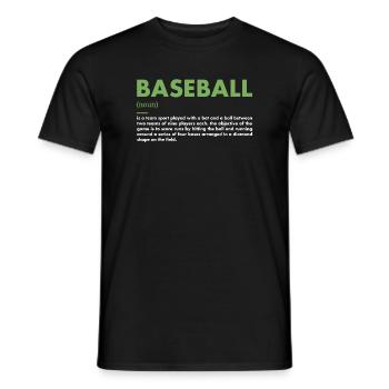 Sport Définition Baseball - T-shirt homme - noir - Devant - AI Model Male 178 light (178cm)