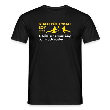 Sport Boy Définition Volleyball de plage - T-shirt homme - noir - Devant - AI Model Male 178 light (178cm)