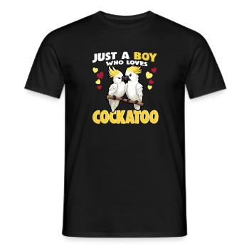 Juste un garçon qui aime le cacatoès - T-shirt homme - noir - Devant - AI Model Male 178 light (178cm)