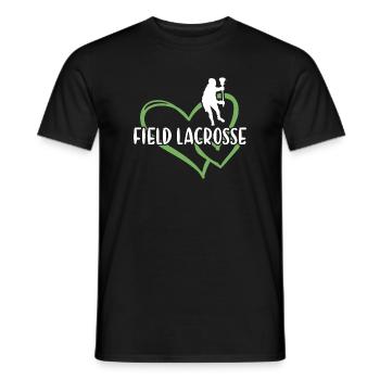 Sport Heart Field Lacrosse - Männer T-Shirt - Schwarz - Vorne - AI Model Male 178 light (178cm)