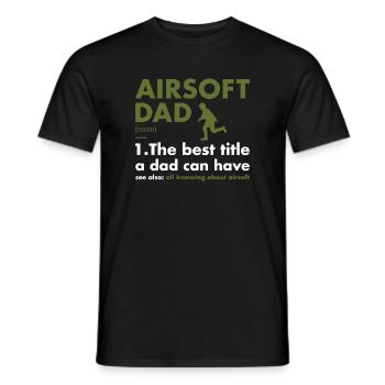 Sport Dad Definition Airsoft - Männer T-Shirt - Schwarz - Vorne - AI Model Male 178 light (178cm)