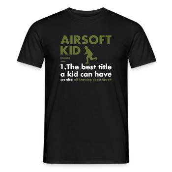 Sport Kid Definition Airsoft - Men's T-Shirt - black - Front - AI Model Male 178 light (178cm)