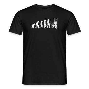 Evolution Boston Terrier - Men's T-Shirt - black - Front - AI Model Male 178 light (178cm)