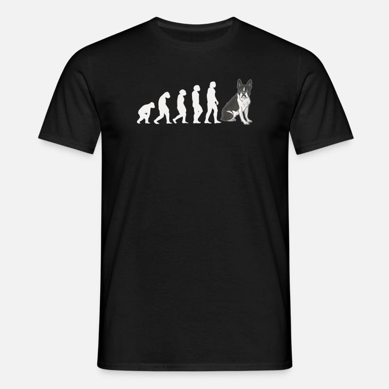 Evolution Boston Terrier - Men's T-Shirt - black
