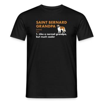 Définition de grand-père Saint-Bernard - T-shirt homme - noir - Devant - AI Model Male 178 light (178cm)